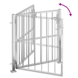 Garden Gate 100x95 cm Stainless Steel - Close-Up Angle