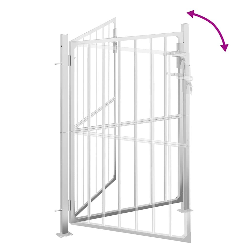 Garden Gate 85x145 cm Stainless Steel