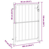 Garden Gate 85x145 cm Stainless Steel