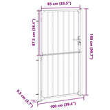 Garden Gate 100x175 cm Stainless Steel