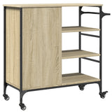 Kitchen Trolley Sonoma Oak 87.5x38.5x84.5 cm Engineered Wood - Extra Image