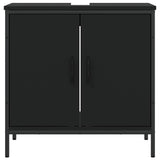 Bathroom Sink Cabinet Black 60x30x60 cm Engineered Wood - 45-Degree Angle