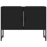 Bathroom Sink Cabinet Black 80x33x60 cm Engineered Wood