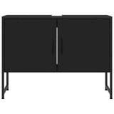 Bathroom Sink Cabinet Black 80x33x60 cm Engineered Wood - 45-Degree Angle