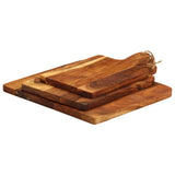 Chopping Boards 3 pcs Solid Wood Acacia - Front View