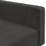 2-Seater Sofa Bed Dark Grey Velvet - Extra Image