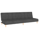 2-Seater Sofa Bed Dark Grey Fabric - Front View