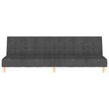 2-Seater Sofa Bed Dark Grey Fabric