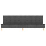 2-Seater Sofa Bed Dark Grey Fabric - Top-Down View