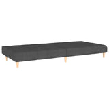 2-Seater Sofa Bed Dark Grey Fabric - Rear View