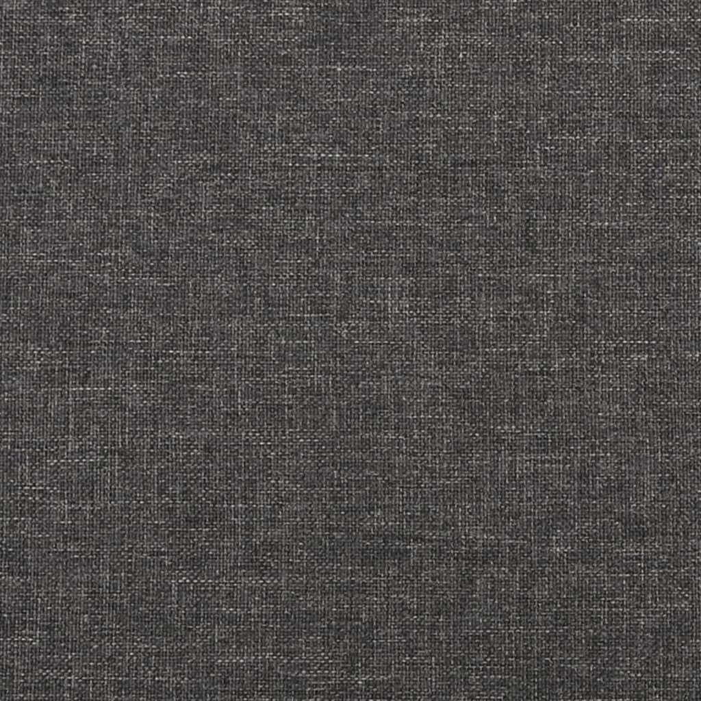 2-Seater Sofa Bed Dark Grey Fabric