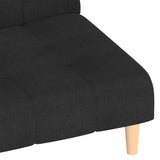 2-Seater Sofa Bed Black Fabric - Extra Image