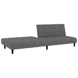 2-Seater Sofa Bed Dark Grey Velvet - Top-Down View