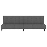 2-Seater Sofa Bed Dark Grey Velvet - 45-Degree Angle
