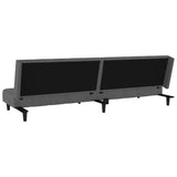 2-Seater Sofa Bed Dark Grey Velvet - Low Angle