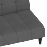 2-Seater Sofa Bed Dark Grey Velvet - Extra Image