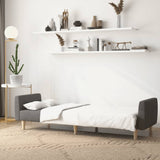 2-Seater Sofa Bed Dark Grey Fabric - Side View