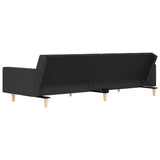 2-Seater Sofa Bed with Two Pillows Dark Grey Fabric - Close-Up Angle