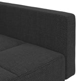 2-Seater Sofa Bed with Two Pillows Dark Grey Fabric - Extra Image