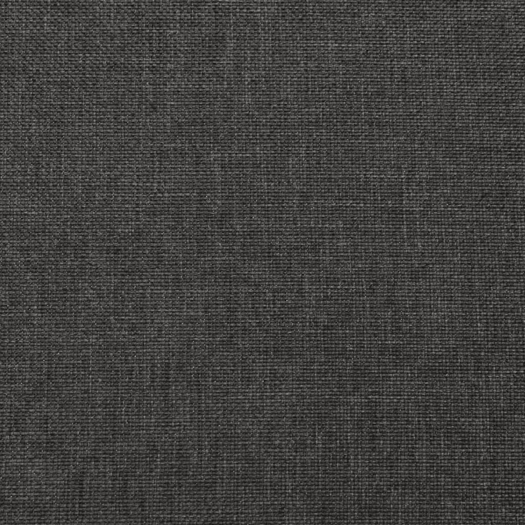 2-Seater Sofa Bed with Two Pillows Dark Grey Fabric
