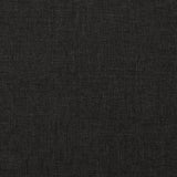 2-Seater Sofa Bed with Two Pillows Black Fabric