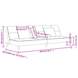 2-Seater Sofa Bed with Two Pillows Black Velvet - Extra Image