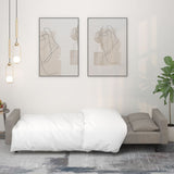2-Seater Sofa Bed with Two Pillows Light Grey Velvet - Side View