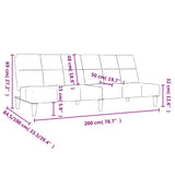 2-Seater Sofa Bed Fabric - Extra Image