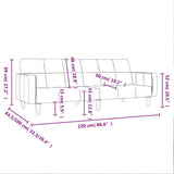 2-Seater Sofa Bed Fabric