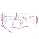2-Seater Sofa Bed Fabric - Extra Image