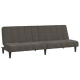 2-Seater Sofa Bed Dark Grey Velvet - Front View