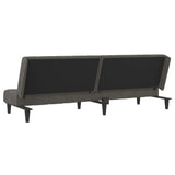 2-Seater Sofa Bed Dark Grey Velvet - Low Angle