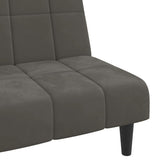 2-Seater Sofa Bed Dark Grey Velvet - Extra Image