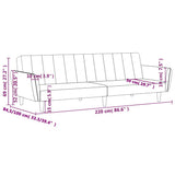2-Seater Sofa Bed Dark Grey Fabric