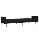 2-Seater Sofa Bed Black Fabric - Rear View