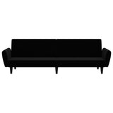 2-Seater Sofa Bed Black Velvet