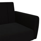 2-Seater Sofa Bed Black Velvet - Extra Image