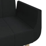 2-Seater Sofa Bed with Two Pillows Black Fabric - Extra Image