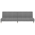 2-Seater Sofa Bed Light Grey Velvet