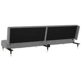 2-Seater Sofa Bed Light Grey Velvet - Close-Up Angle