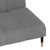 2-Seater Sofa Bed Light Grey Velvet - Extra Image