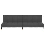 2-Seater Sofa Bed Dark Grey Velvet