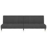 2-Seater Sofa Bed Dark Grey Velvet - 45-Degree Angle