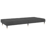 2-Seater Sofa Bed Dark Grey Velvet - Rear View