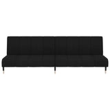 2-Seater Sofa Bed Black Velvet