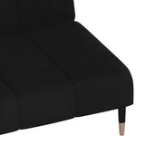 2-Seater Sofa Bed Black Velvet - Extra Image