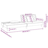 2-Seater Sofa Bed with Two Pillows Dark Grey Velvet