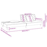 2-Seater Sofa Bed with Two Pillows Black Velvet - Extra Image