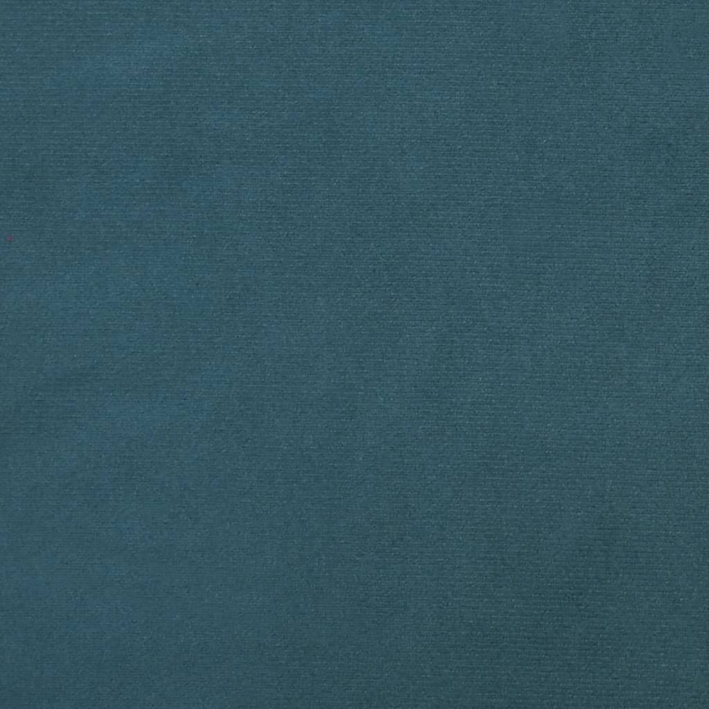 2-Seater Sofa Bed with Two Pillows Blue Velvet