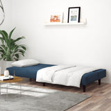 2-Seater Sofa Bed Blue Velvet - Side View
